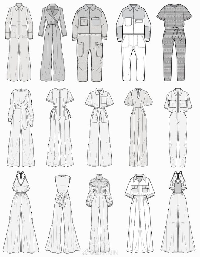 臨摹練習(xí) 服裝設(shè)計(jì)中的款式圖基本功